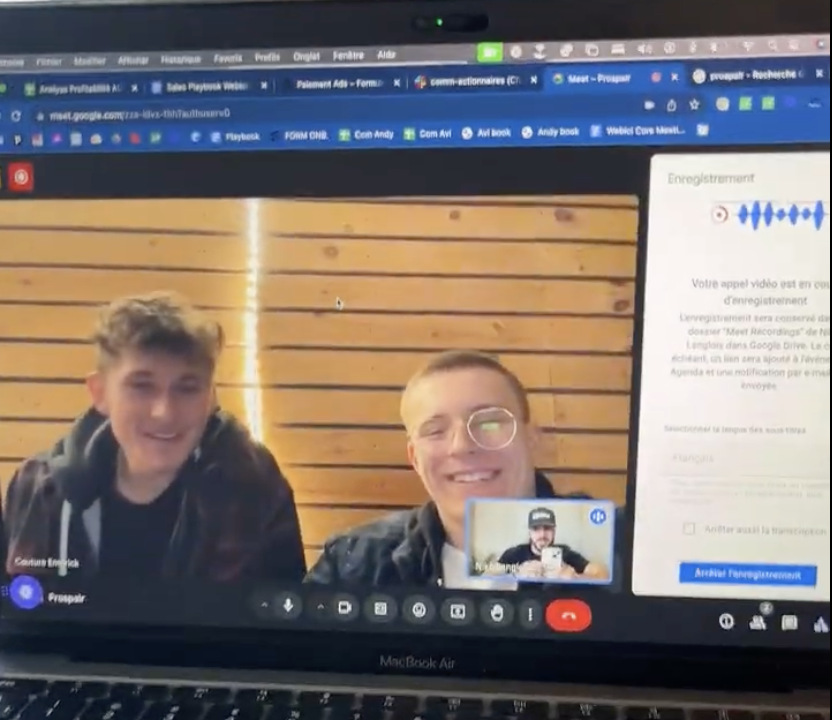 Les fondateurs de Prospair avant Webici