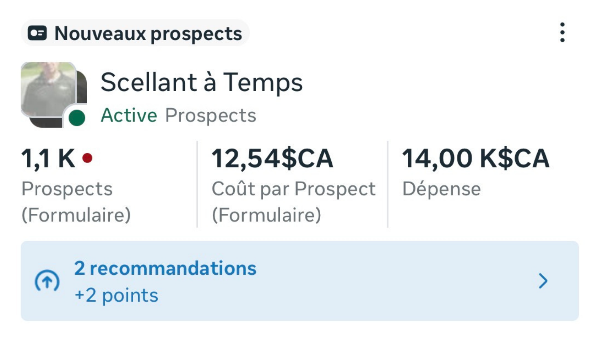 Résultats de campagne Scellant à Temps